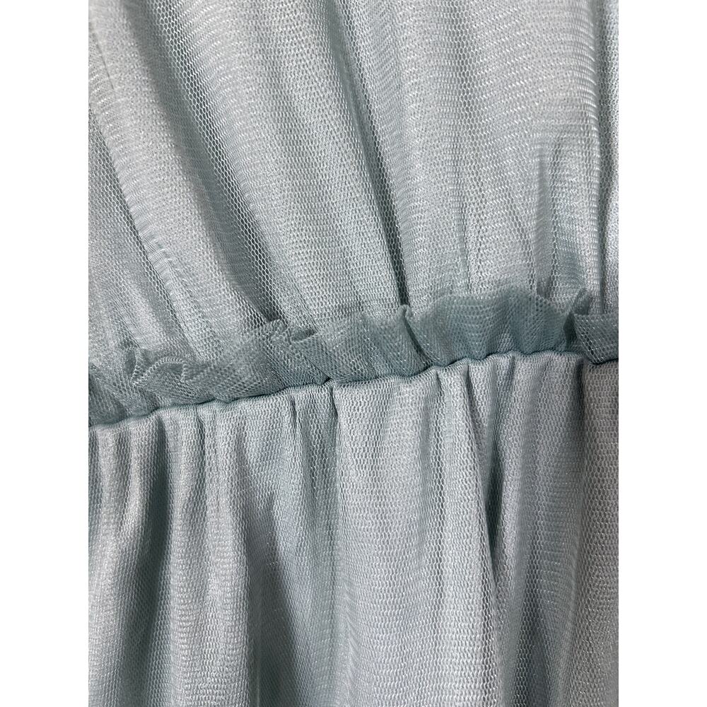 Xhilaration Midi Dress Small Green Embroidered Sheer Fairy Cottagecore Whimsy - Picture 10 of 12